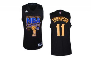 Maillot De Basket Golden State Warriors Thompsons 11 2015 Champion Noir